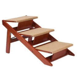 Pet Studio Pine Frame Dog RampSteps, 3 Step